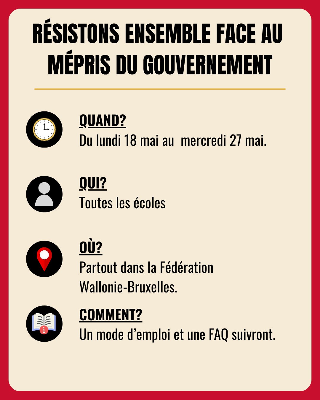 Résistons ensemble face au mépris du gouvernement : quand, qui, où, comment